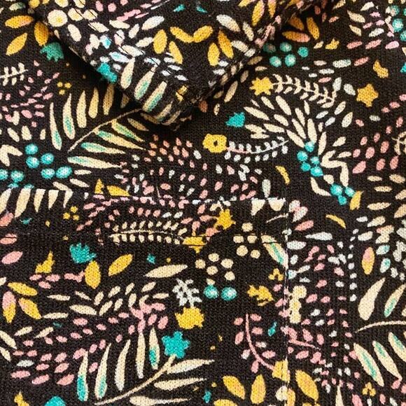 LulaRoe Black Multi Color Floral Vines Sweater Duster size M - Picture 10 of 10